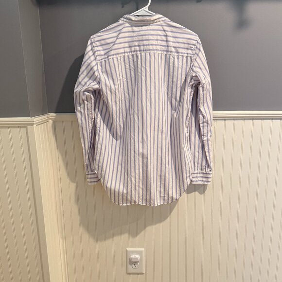 Frank & Eileen - Frank Woven Button Up in Pink, Blue Stripe - Picture 3 of 4